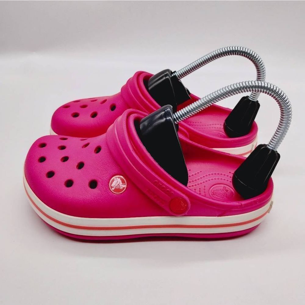 Crocs Crocband II Casual Slip On Shoes Youth Girls Size 3 Pink Juniors Clogs‎